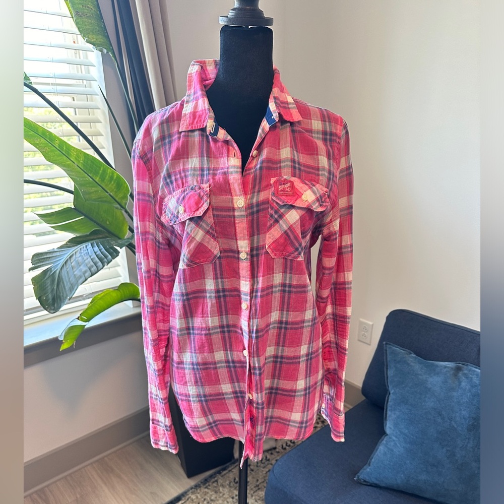 Superdry Pink Checked Classic Shirt